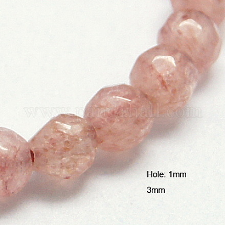 Natural Strawberry Quartz Beads Strands G-G213-3mm-17-1