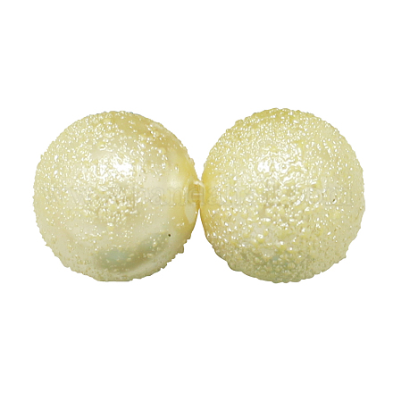 Hilos de perlas de perlas de vidrio con textura pintada para hornear DGLA-S112-6mm-K25-1