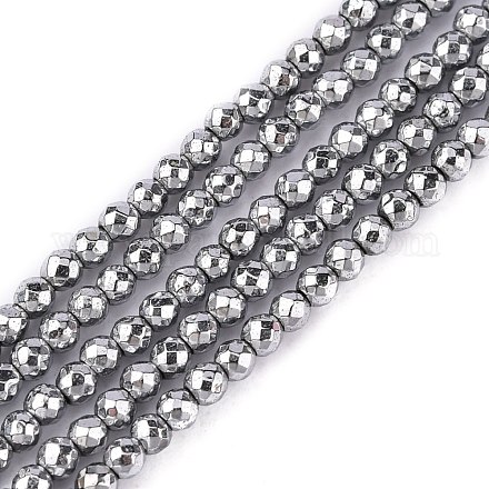 Chapelets de perles en hématite synthétique sans magnétiques G-G093-2mm-1
