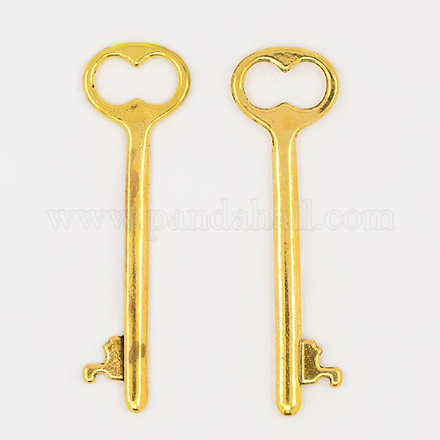 Tibetan Style Zinc Alloy Key Big Pendants PALLOY-EA11911Y-AG-1