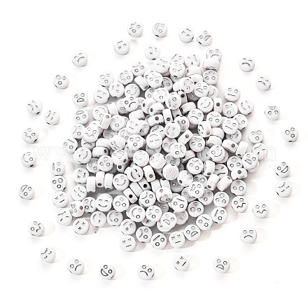 Opaque White Acrylic Beads MACR-YW0001-21B-1