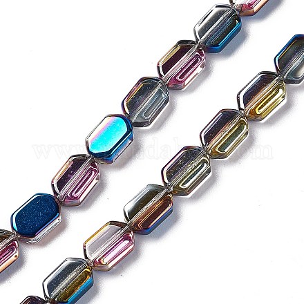 Chapelets de perles en verre électroplaqué EGLA-L042-HP03-1