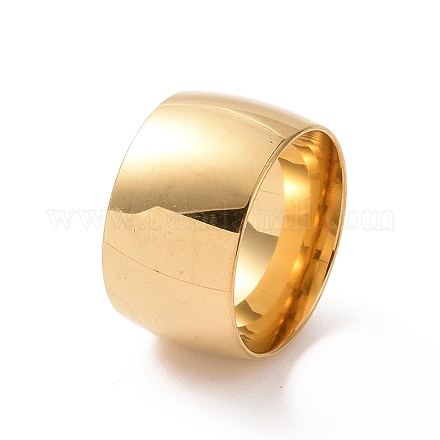 201 кольцо из нержавеющей стали с широкой полосой для женщин RJEW-I089-35G-1