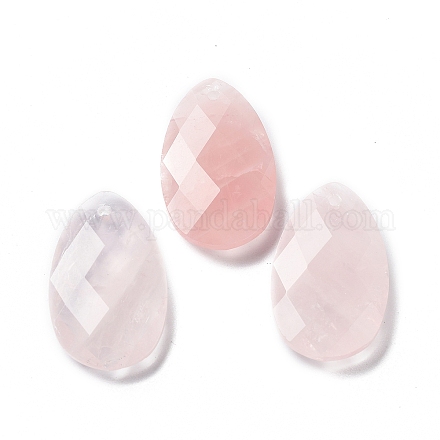 Pendentifs de quartz rose naturel G-G069-04A-1