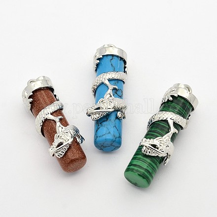 Natural & Synthetic Gemstone Pendants G-M161-M-1