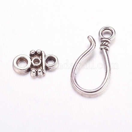 Tibetan Style Hook and Eye Clasps X-LF1278Y-NF-1