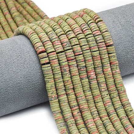 Natur Unakit Perlen Stränge&nbsp;G-P575-B25-6x1mm-1