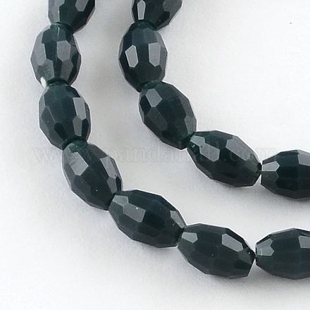 Faceted Rice Glass Beads Strands GLAA-Q046-01H-1