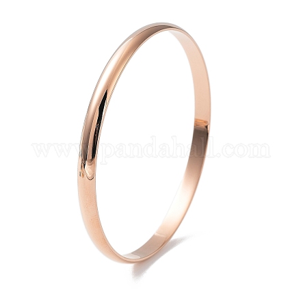 Placage ionique (ip) mode poli 304 bracelets unis en acier inoxydable BJEW-L664-024C-RG-01-1