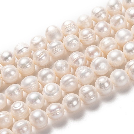 Fili di perle di perle d'acqua dolce coltivate naturali PEAR-L033-92-1