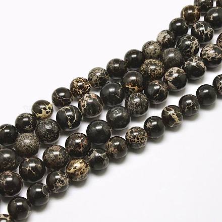 Perles rondes en jaspe impérial naturel X-G-I122-6mm-11-1