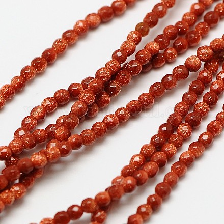 Synthetic Goldstone Beads Strands G-A129-2mm-G02-1