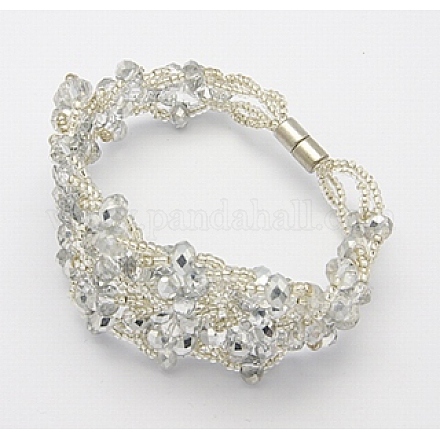 Fashion Glass Bracelets X-BJEW-N142-15-1