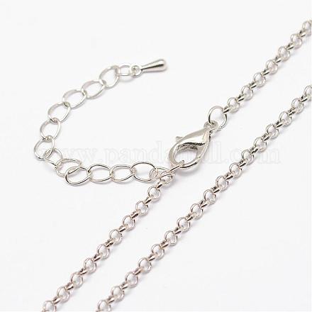 Iron Cable Chain Necklace Making NJEW-L438-01P-1
