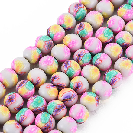 Handmade Polymer Clay Beads Strands CLAY-N008-055-04-1