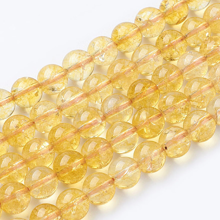Chapelets de perles en cristal de quartz naturel G-C076-6mm-6-1