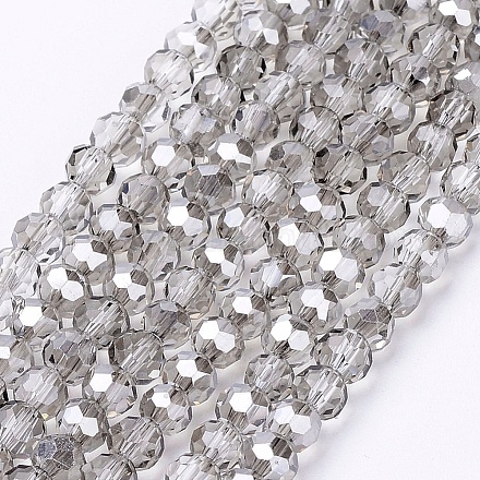 Chapelets de perles en verre électroplaqué X-EGLA-J042-4mm-15-1