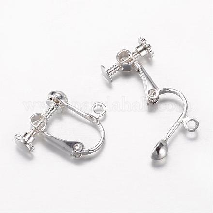 Brass Clip-on Earring Findings KK-G287-02-LF-1
