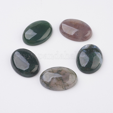 Natural Indian Agate Flat Back Cabochons G-G741-18x25mm-03-1