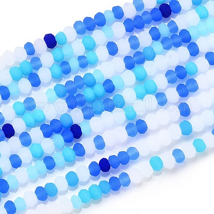 Faceted Glass Beads Strands X-GLAA-F106-B-F07-1