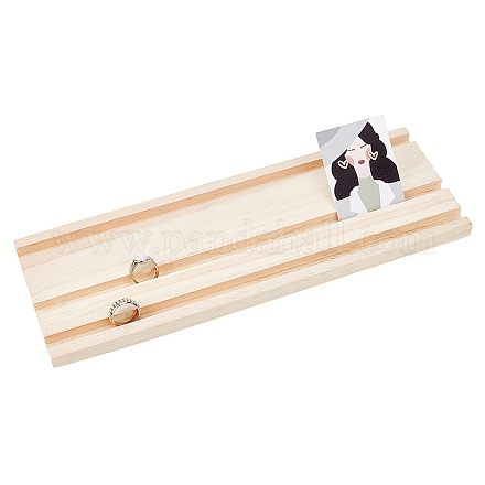 Лоток для карточек с деревянными серьгами на 3 слот EDIS-WH0021-42-1