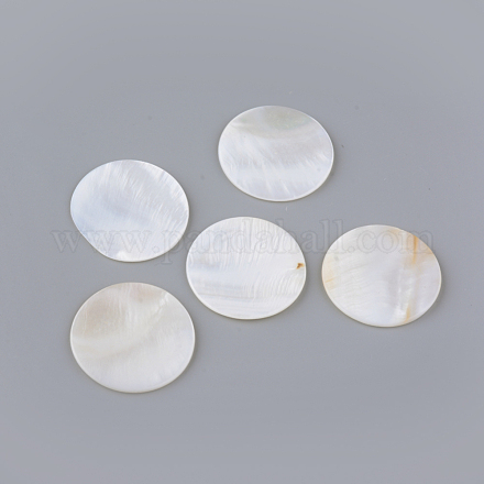 Cabochons de concha de agua dulce X-SHEL-Q008-38-1
