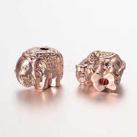 Elephant Alloy Beads PALLOY-L161-03RG-1