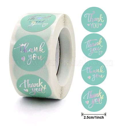 1-дюймовые самоклеящиеся бумажные наклейки со словом «спасибо» X-DIY-M023-01-1