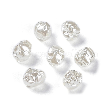 Opaque Pearlized Acrylic Beads OACR-G016-01B-1