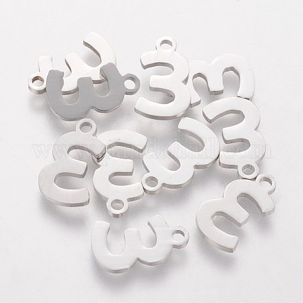 201 Stainless Steel Charms STAS-Q201-T408-3-1
