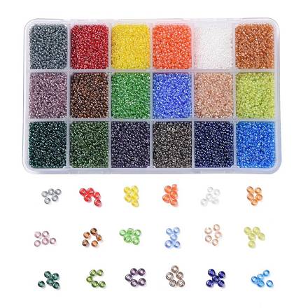 48000pcs 18 couleurs 12/0 grade une perles de rocaille en verre rondes SEED-JP0012-02-2mm-1