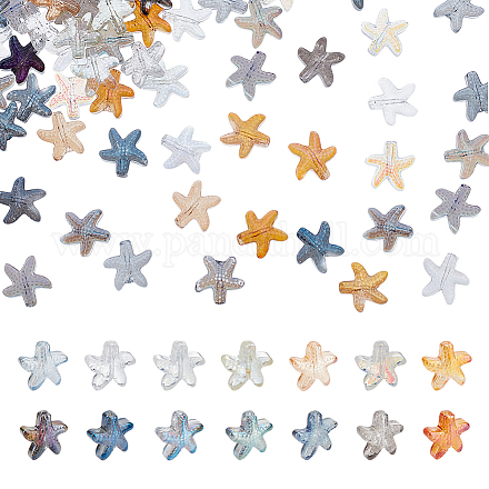 Arricraft 140 pieza 14 colores cuentas de vidrio de estrella de mar LAMP-AR0001-24-1