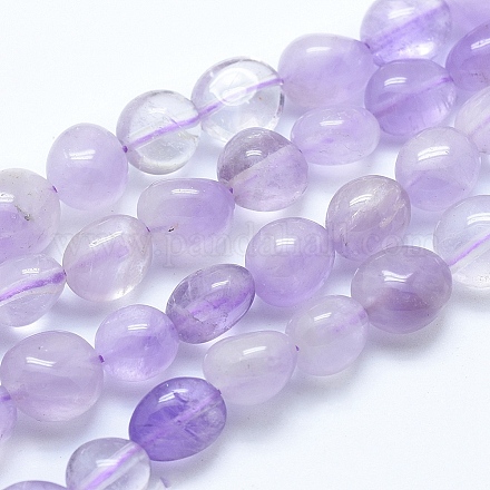 Chapelets de perles en améthyste naturelle G-E483-59A-1