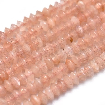 Chapelets de perles de sunstone naturelle naturelles G-F686-04A-02-1