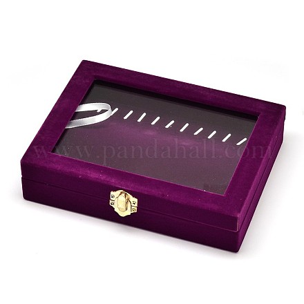 Boîtes à bijoux en bois rectangle OBOX-L001-05D-1