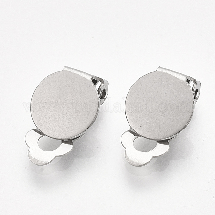 Accessoires de boucles d'oreilles clips à vis en 304 acier inoxydable X-STAS-T045-33B-P-1