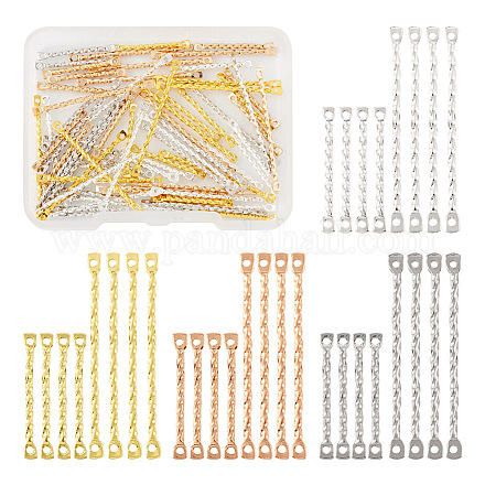 80 pièces 8 styles de connecteurs en laiton KK-TA0001-23-1