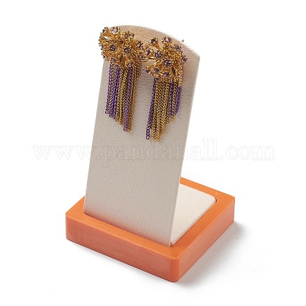 Resin Artificial Marble Jewelry Earring Displays AJEW-H117-15-1