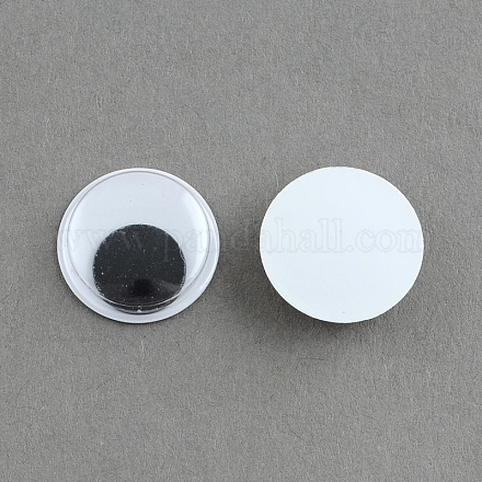 Blanco & negro grandes meneos ojos saltones cabujones diy scrapbooking manualidades accesorios de juguete X-KY-S002-35mm-1