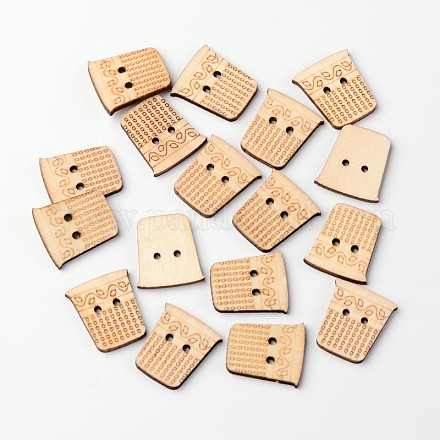 Tazza 2 foro bottoni in legno stampato BUTT-M014-41-1
