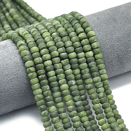 Natürliche chinesische Jade Perlen Stränge G-P575-A19-6x4mm-02-1