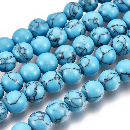 Synthetic Turquoise Beads Strands Z0NDC014-1-1