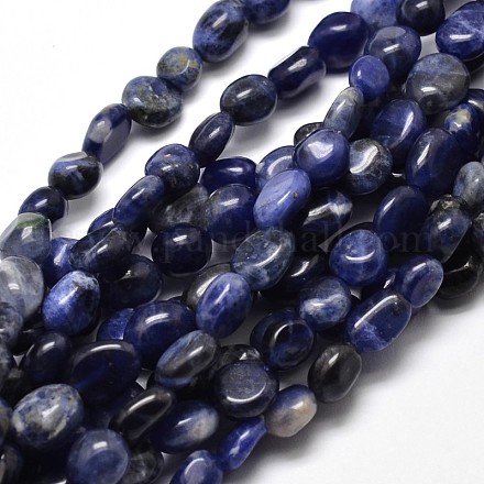 Natural Sodalite Nuggets Beads Strands G-J335-33-1