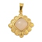 Ion Plating(IP) 304 Stainless Steel Pendants, with Cat Eye, Rhombus, Golden, 23.5x20.5x6mm, Hole: 5x3mm
