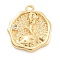 Rack Plating Brass Pendants, with Clear Cubic Zirconia, Rose with Moon, Real 18K Gold Plated, 15.5x14.5x3mm, Hole: 1mm
