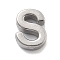 304 Stainless Steel Charms, Letter Charm, Letter S, 9.5x7.5x3mm, Hole: 1.6mm