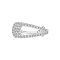 Brass Micro Pave Clear Cubic Zirconia Clip-on Earrings, Platinum, 14mm
