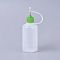 Plastic Squeeze Bottle, Refillable Glue Bottle, with Iron Pin, Green, 3.4x10.2cm, Capacity: 50ml(1.69 fl. oz)