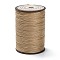 Round Waxed Polyester Thread String, Micro Macrame Cord, Twisted Cord, for Leather Sewing Stitching, Tan, 0.55mm, about 131.23 yards(120m)/roll