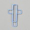Iron & Plastic Paper Clips, Cross, Cornflower Blue, 33.5x21x2mm